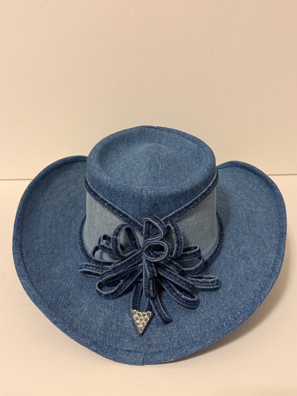 Simply Barbara Denim Cowgirl Hat Rhinestones - Picture 4 of 10